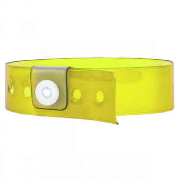 Vinyl 3/4" Clear Wristbands, Lemon Drop (500/box)